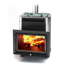 Дровяная печь для бани TMF Витрувия Carbon БСЭ антрацит НВ